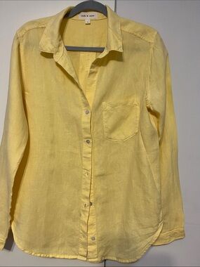 cloth & stone Pale Yellow Linen Shirt